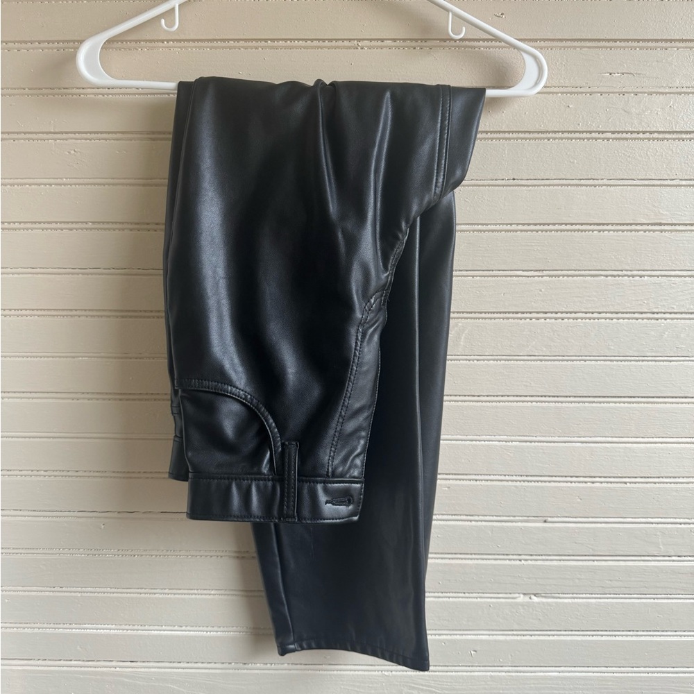 A&F Black Faux Leather Pants